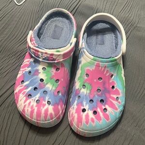 Tie dye crocs